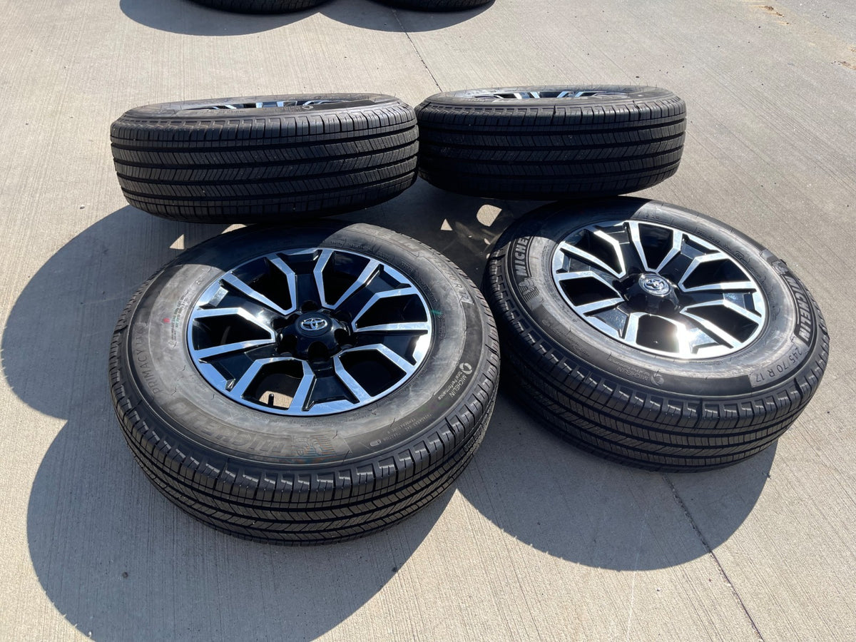 17" Toyota Tacoma 4Runner OEM 75259 wheels rims black TRD FJ SET MICHELIN NEW