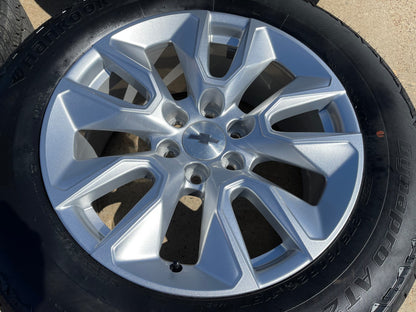20" Chevy Silverado 1500 Tahoe OEM 5915 5916 wheels rims SET HANKOOK A/T2 NEW