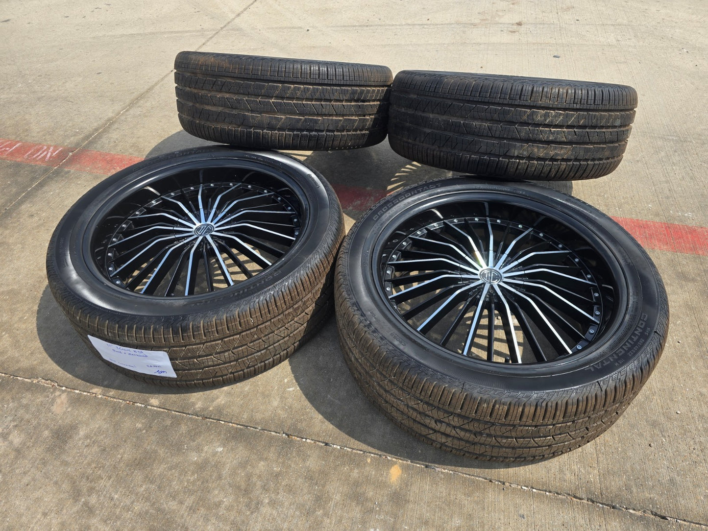 22" 22x9 2Crave N26 Jeep Grand Cherokee L Dodge Durango wheels rims tires