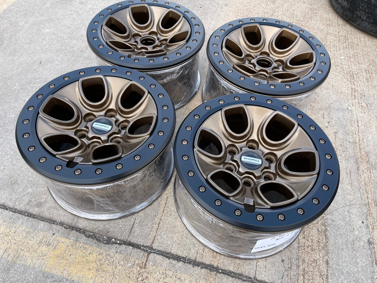 17" Ford F-150 Raptor OEM BEADLOCK rims wheels 10459 95210 BRONZE 2026 2027 NEW