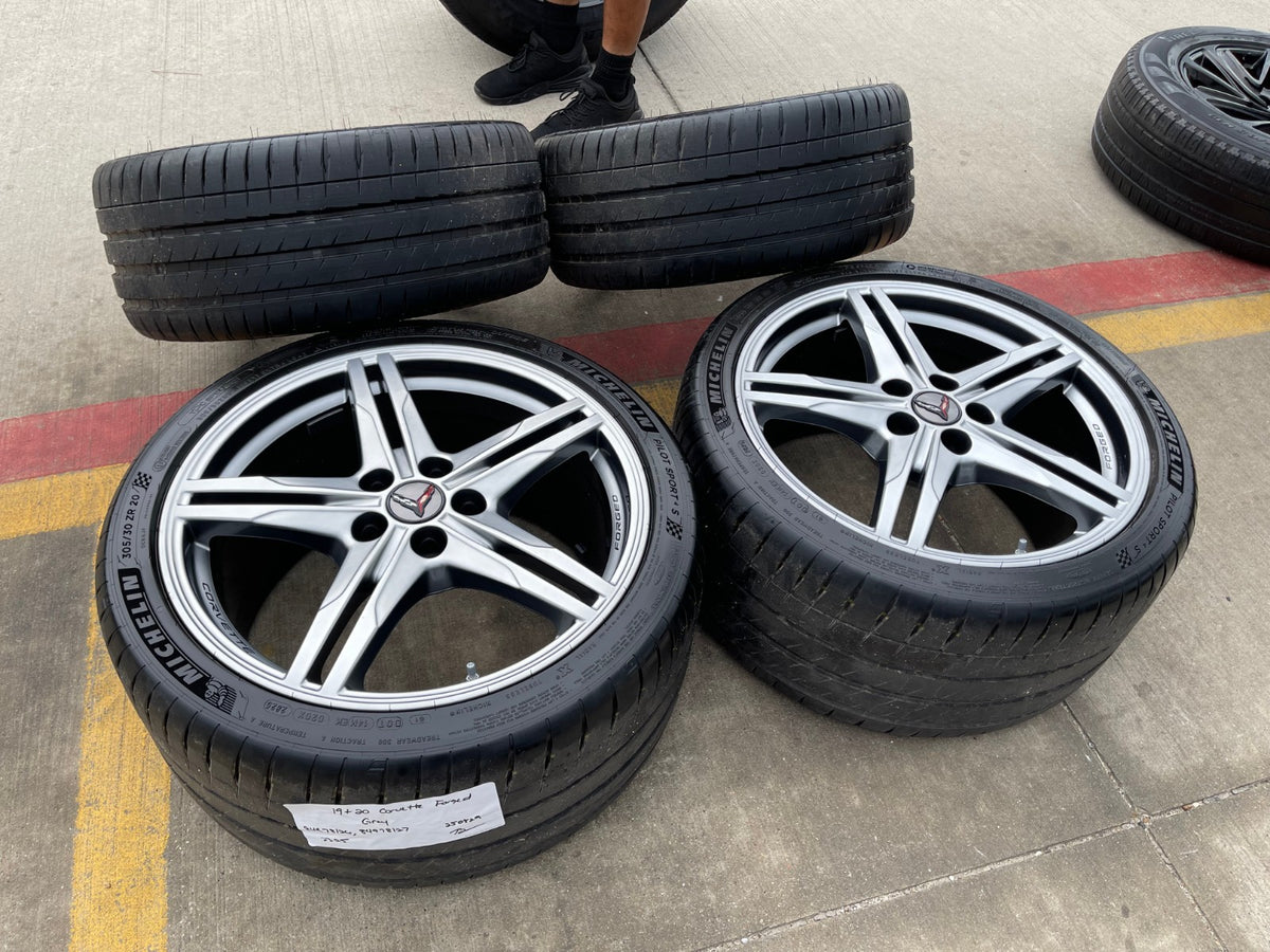 19" + 20" Chevy Corvette Z06 C8 OEM FORGED 94027 94028 wheels rims SET NEW