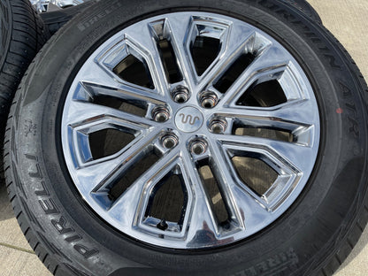 20" Ford F-150 LARIAT OEM 10619 rims wheels CHROME Expedition SET PIRELLI AT NEW