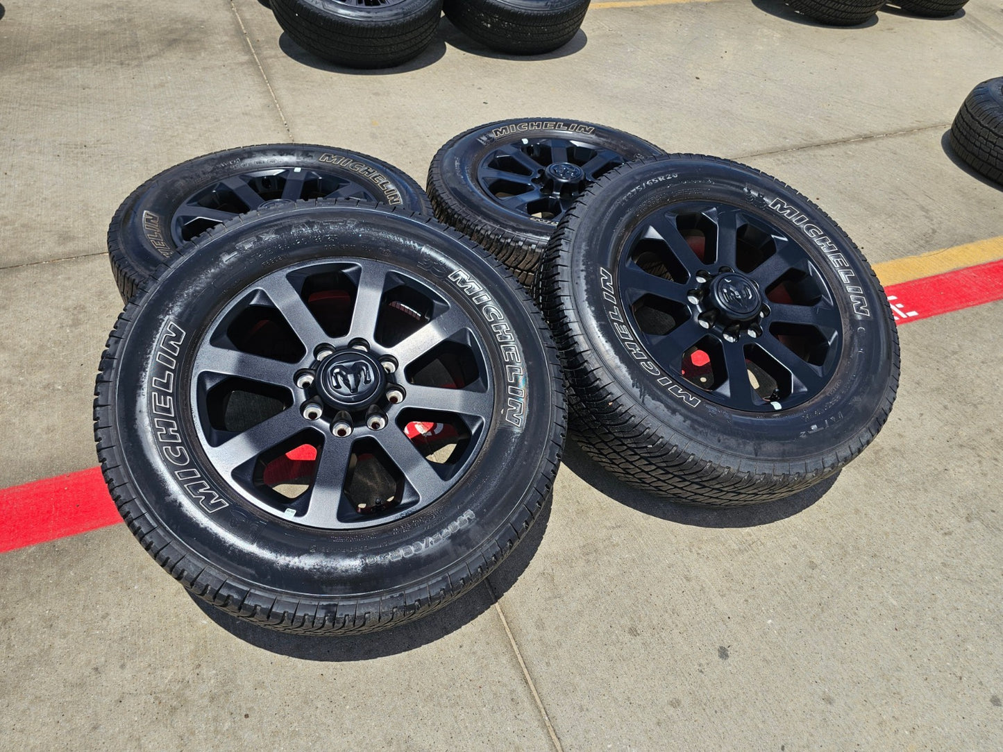 20" Dodge Ram 2500 3500 LARAMIE OEM 2700 wheels rims SET tires MICHELIN