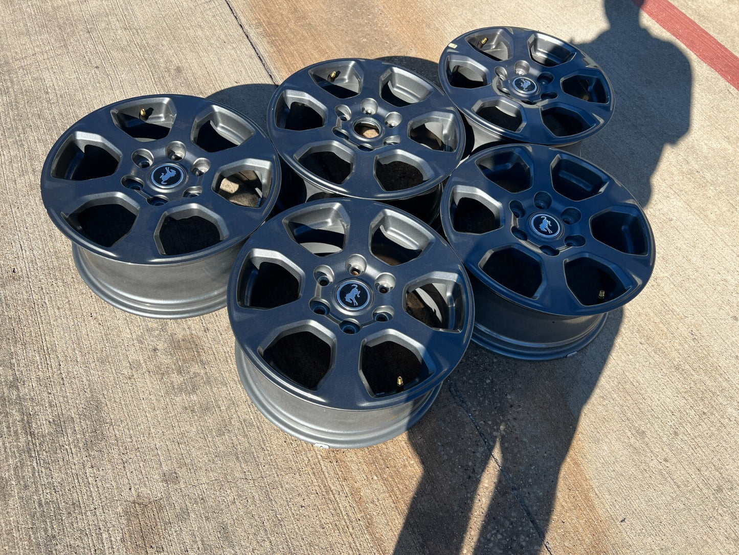 (5) 17" Ford Bronco 2023 2024 2025 2026 wheels rims 10384 OEM Ranger GRAY NEW