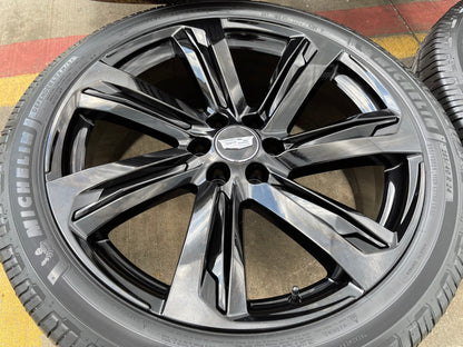 24" Cadillac Escalade V OEM wheels rims black SET 2025 2026 2027 NEW MICHELIN