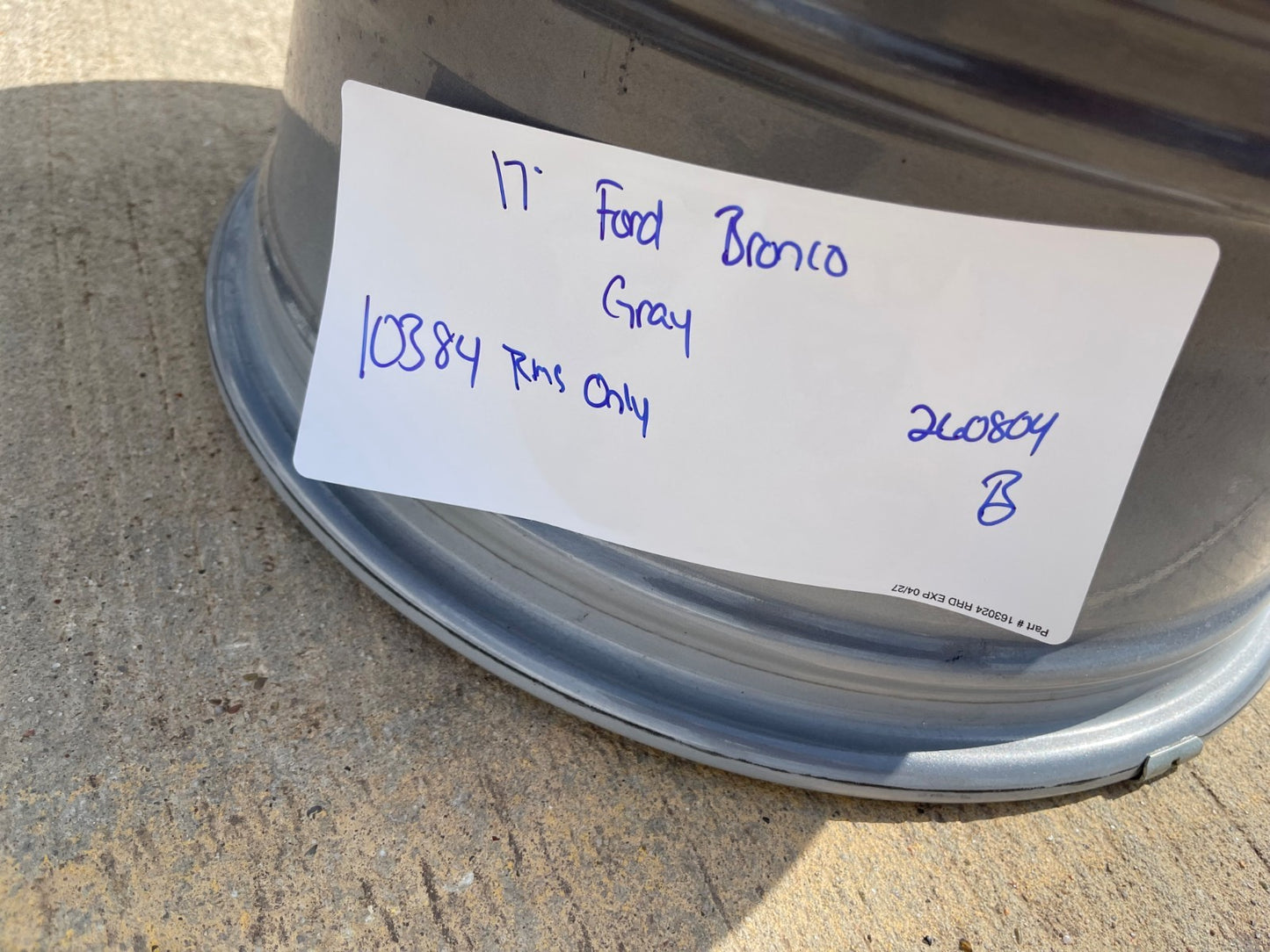 17" Ford Bronco wheel rim SPARE 10384 OEM Ranger 2023 2024 2025 2026 2027 NEW