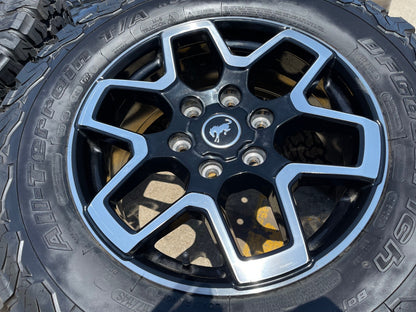 18" Ford Bronco wheels rims black 95213 Ranger tires 2024 2025 NEW BFG KO2 A/T