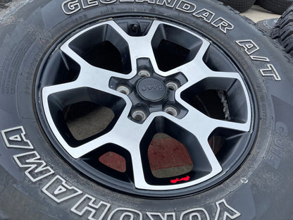 17" Jeep Wrangler Rubicon OEM 9218 Black wheels rims Gladiator 33"