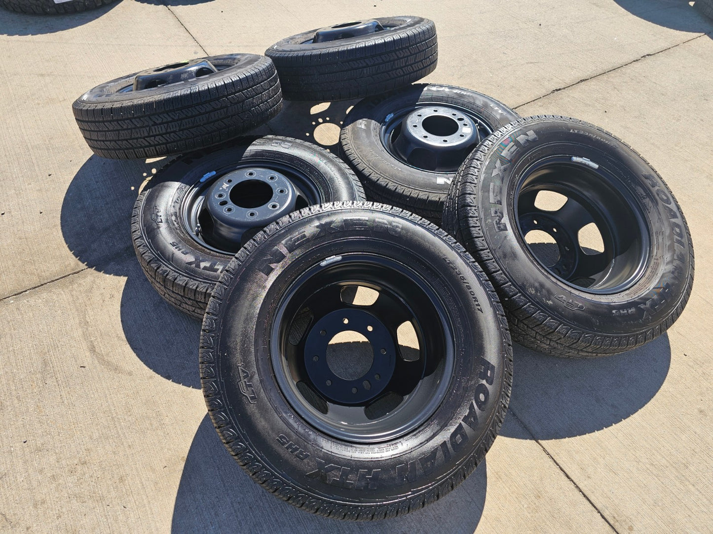 17" Dodge Ram 3500 Dually Laramie 8x200 wheels rims OEM 2703 2704 NEXEN