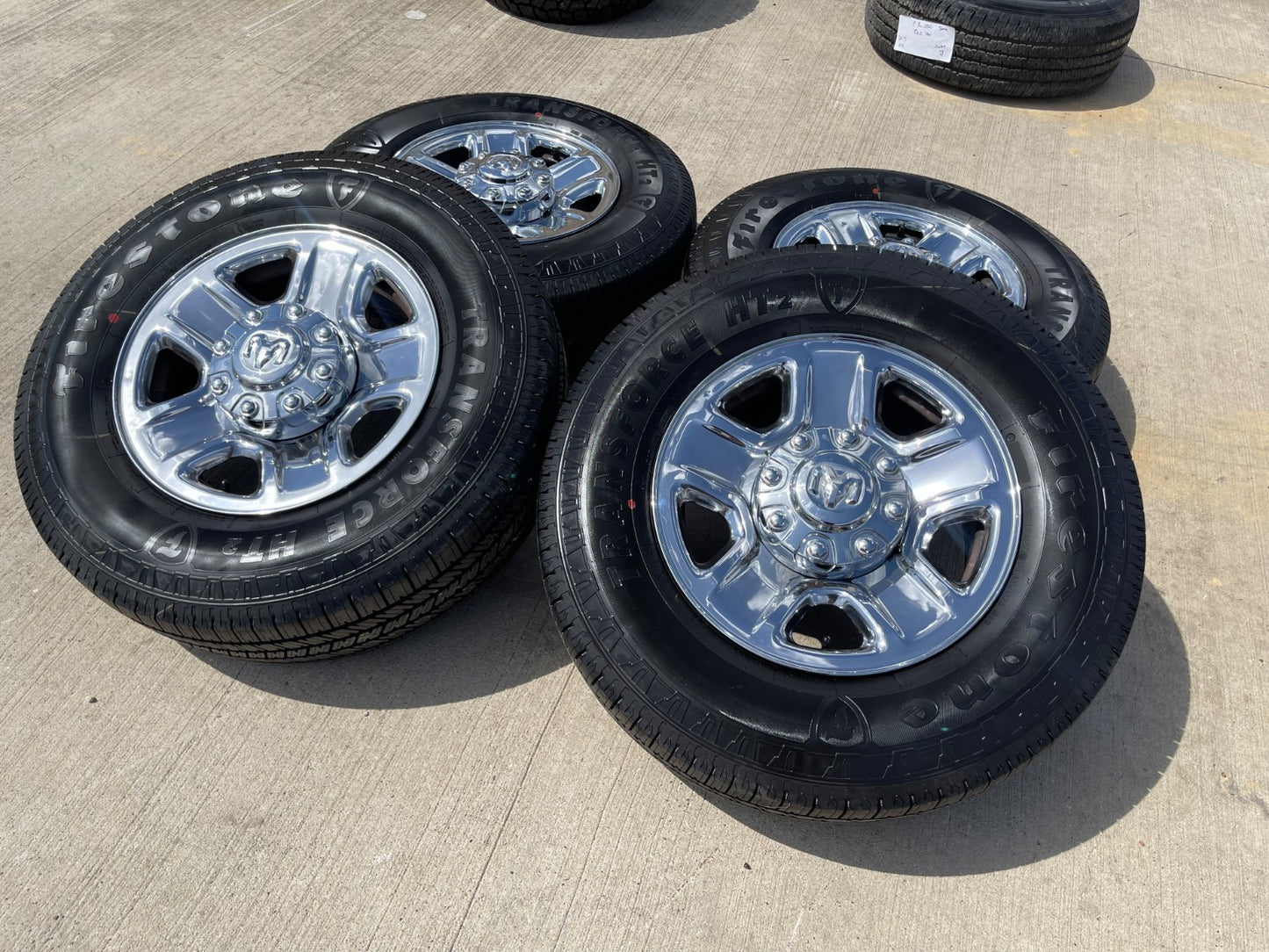 18" Dodge Ram 2500 3500 STEEL chrome OEM 2473 wheels rims SET FIRESTONE NEW
