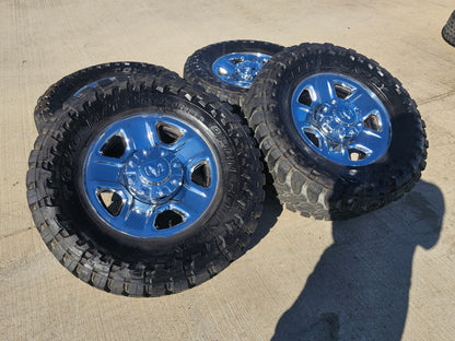 18" Dodge Ram 2500 3500 STEEL chrome OEM 2473 wheels rims TOYO M/T 35"