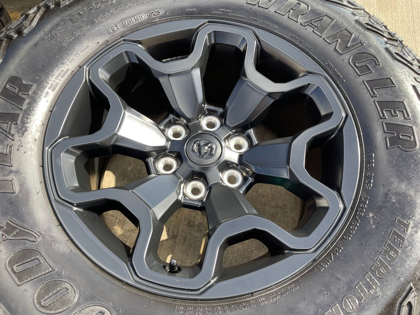 18" Dodge Ram 1500 TRX RHO Black OEM 66002 wheels rims SET TERRITORY A/T 35"