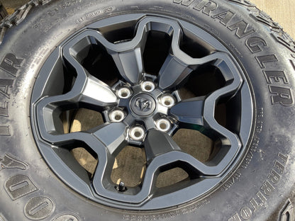 18" Dodge Ram 1500 TRX RHO Black OEM 66002 wheels rims SET TERRITORY A/T 35"
