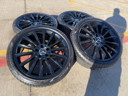 19" Mercedes AMG C E S Class OEM 85450 85451 wheels rims tires PIRELLI