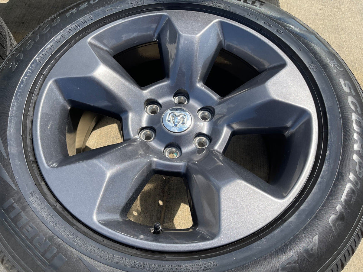 20" Ram 1500 OEM LIMITED Laramie wheels rims gray 2675 2722 PIRELLI
