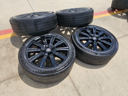 21" Lexus LX570 Toyota Land Cruiser OEM 74341 black wheels rims tires