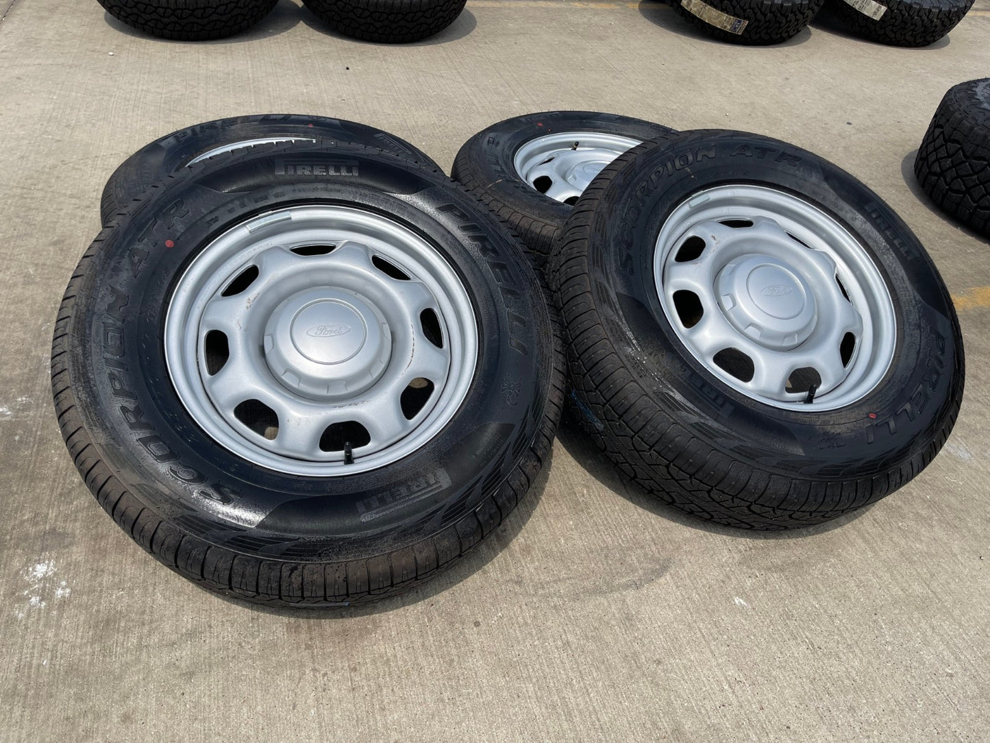17" Ford F-150 OEM rims wheels 3857 tires steel 2024 2025 2026 PIRELLI A/T NEW