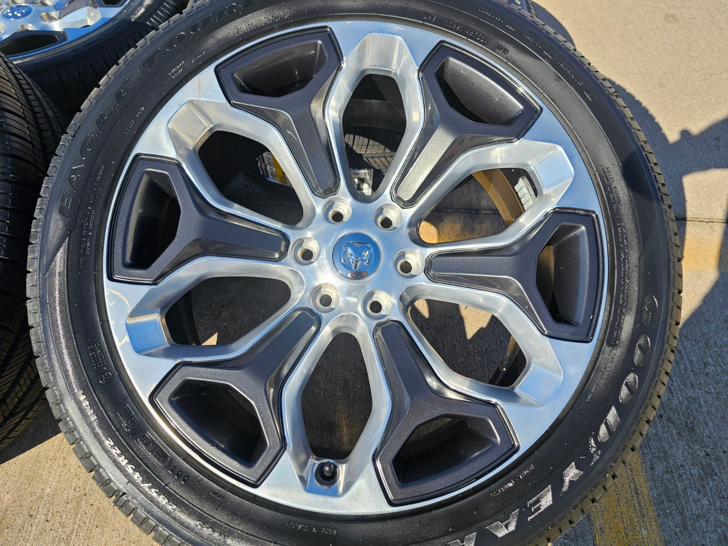 22" Dodge Ram 1500 OEM Laramie rims wheels tires 2685 GOODYEAR NEW