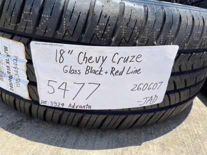 18" Chevy Cruze Trax Sonic REDLINE OEM wheels rims 5477 5828 5x105 tires SET