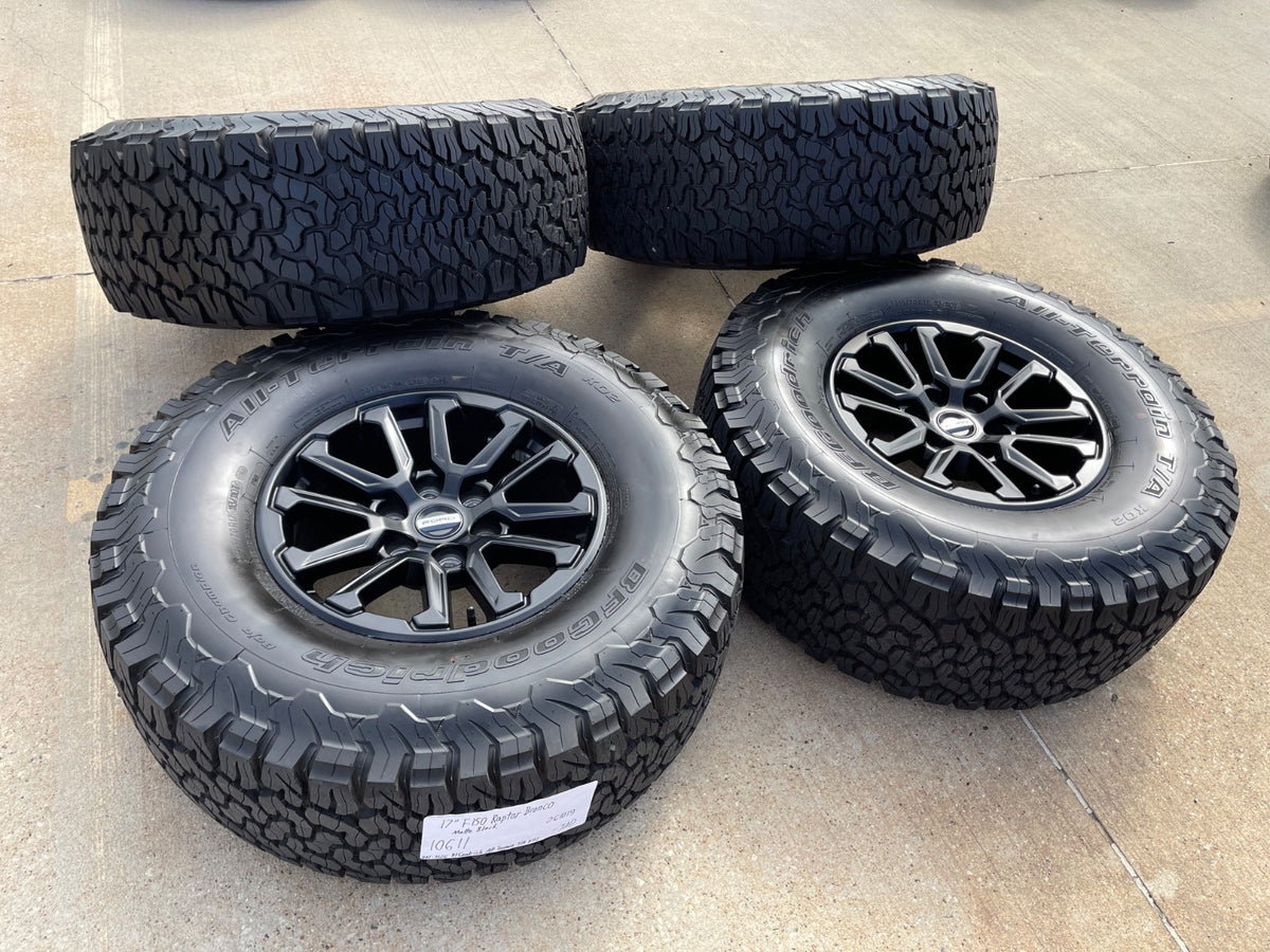 17" Ford F-150 Raptor OEM 10611 rims wheels Bronco 2026 2027 BFG 35" NEW SET