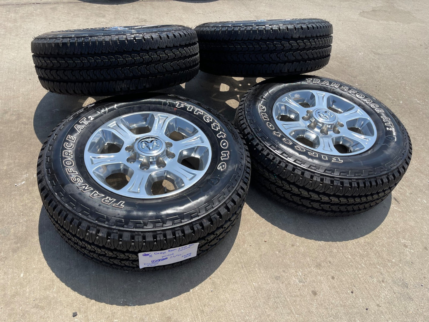 18" Ram 2500 3500 Laramie Power Wagon OEM 2692 wheels rims FIRESTONE SET NEW