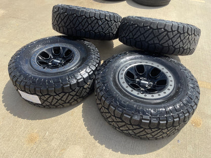 17" Ford F-150 Raptor OEM BEADLOCK rims wheels 10459 95210 SET NITRO 35" NEW
