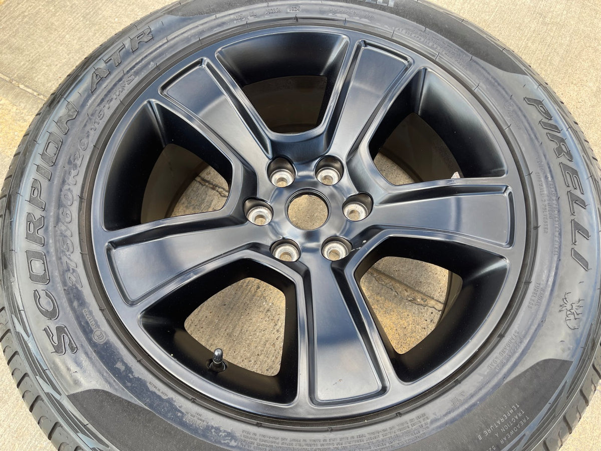 20" Dodge Ram 1500 OEM LIMITED Black 2676 2723 wheel rim PIRELLI A/TR single