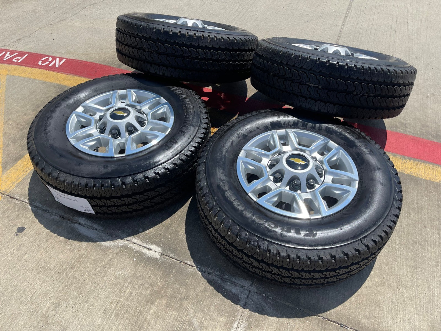 17" Chevy Silverado GMC Sierra 2500 OEM 5948 wheels rims FIRESTONE A/T SET NEW