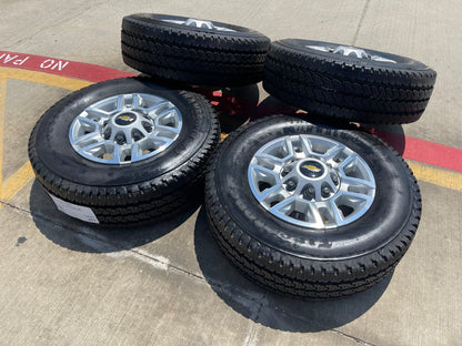 17" Chevy Silverado GMC Sierra 2500 OEM 5948 wheels rims FIRESTONE A/T SET NEW