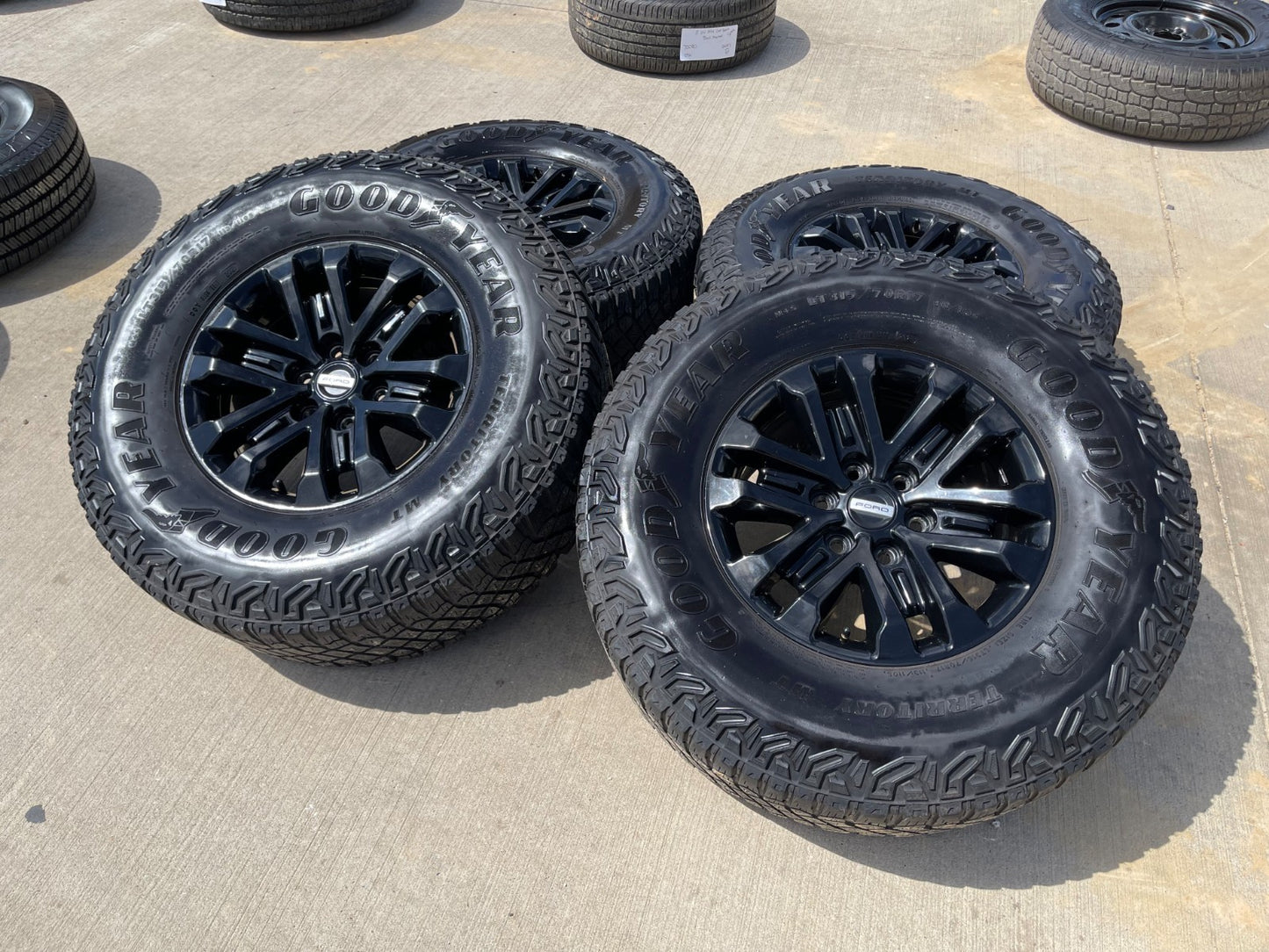 17" Ford F-150 Raptor OEM 96648 rims wheels tires SET GOODYEAR 35"