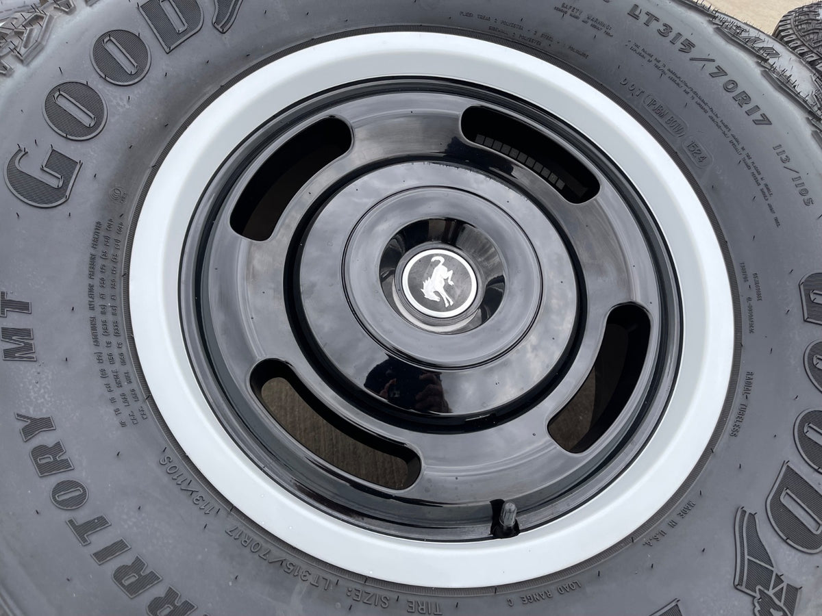 17" Ford Bronco HERITAGE Edition wheels rims white GOODYEAR 35" DISCOUNTED