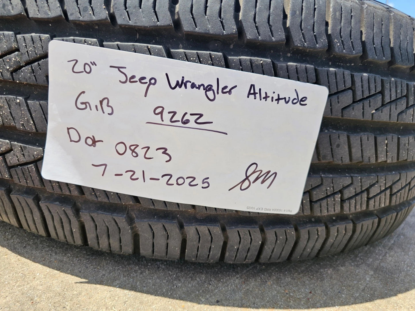 20" Jeep Wrangler HIGH ALTITUDE 9262 96902 OEM wheels rims Gladiator PIRELLI