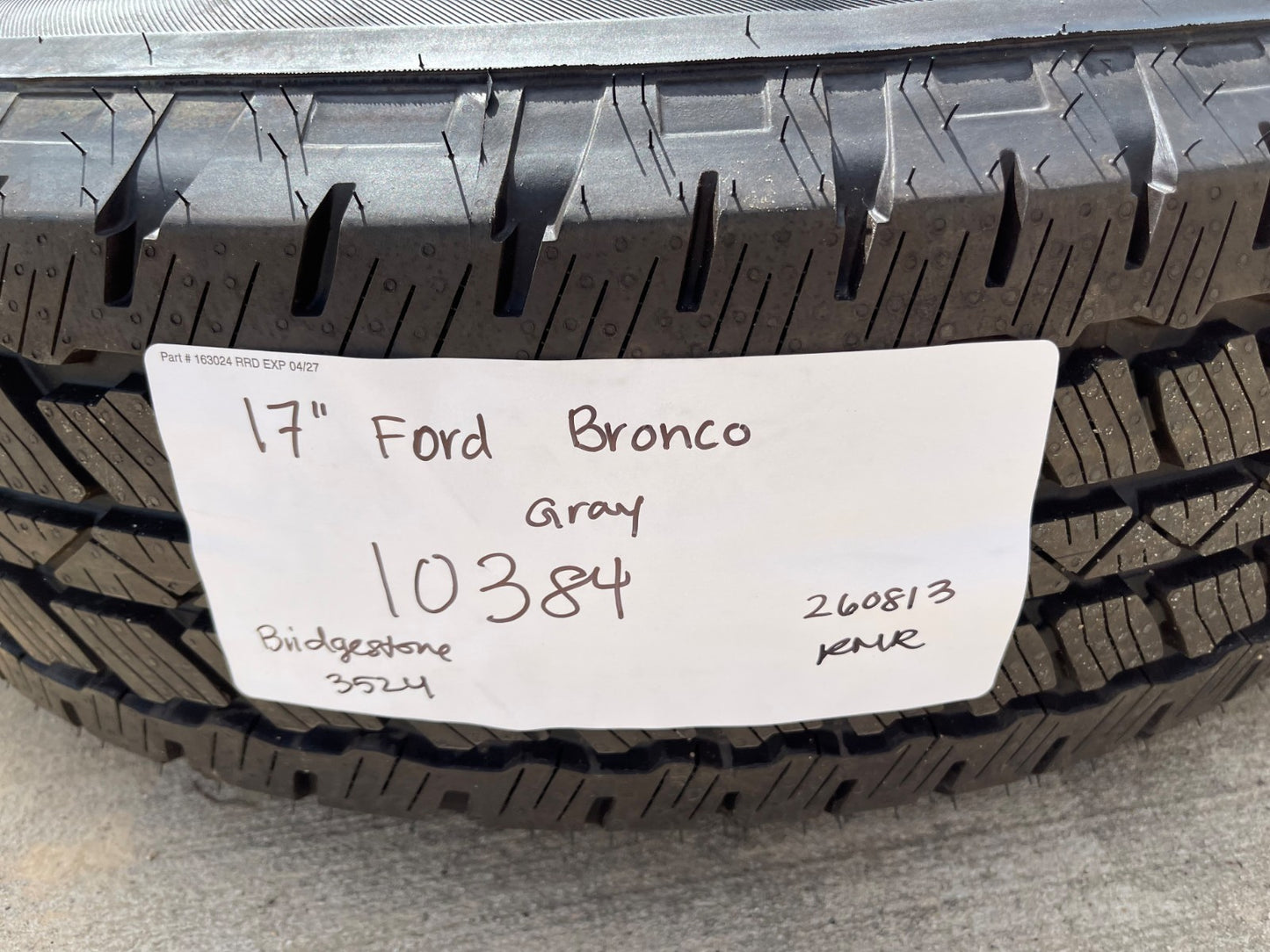 17" Ford Bronco wheel rim tire SPARE 10384 OEM Ranger 2024 2025 2026 2027 NEW