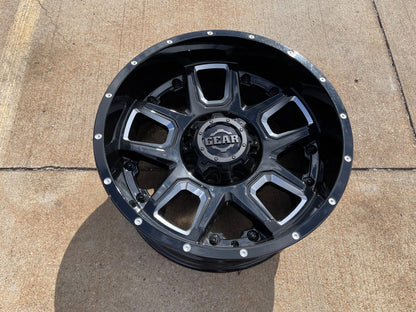 (1) 20x10 Gear Off Road 743BM Armor wheel rim 8x165 Chevy GMC Ram 2500 3500 NEW