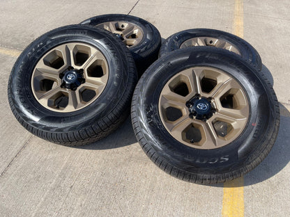 17" 4Runner Toyota Tacoma OEM wheels rims 75153 FJ BRONZE SET PIRELLI A/T NEW