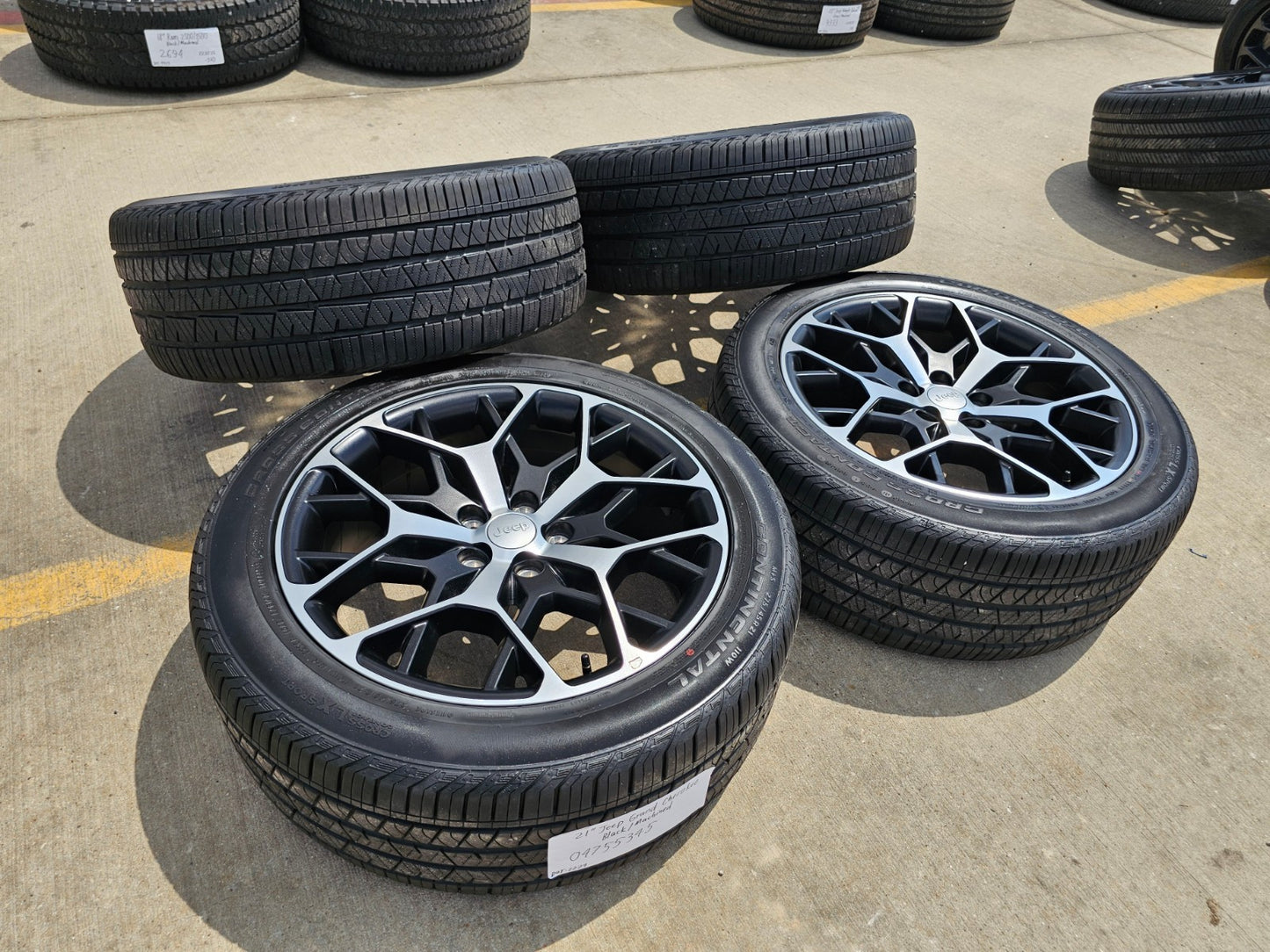 21" Jeep Grand Cherokee L OEM wheels rims 9291 Durango tires CONTINENTAL
