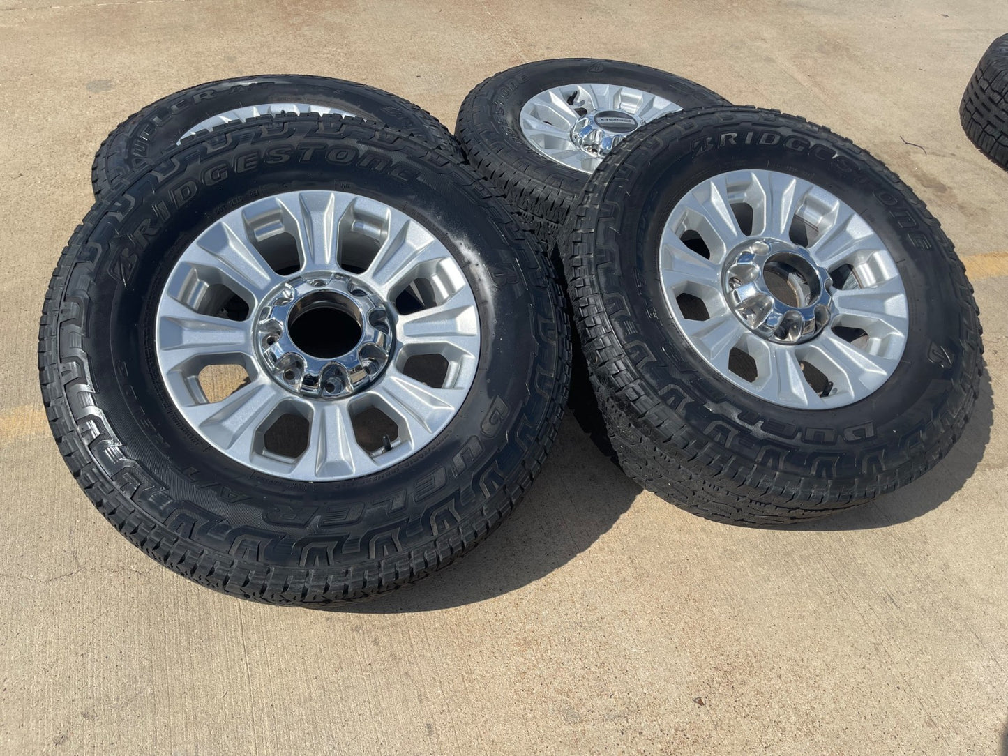 18" Ford F-250 F-350 OEM rims wheels 10097 tires BRIDGESTONE A/T SET