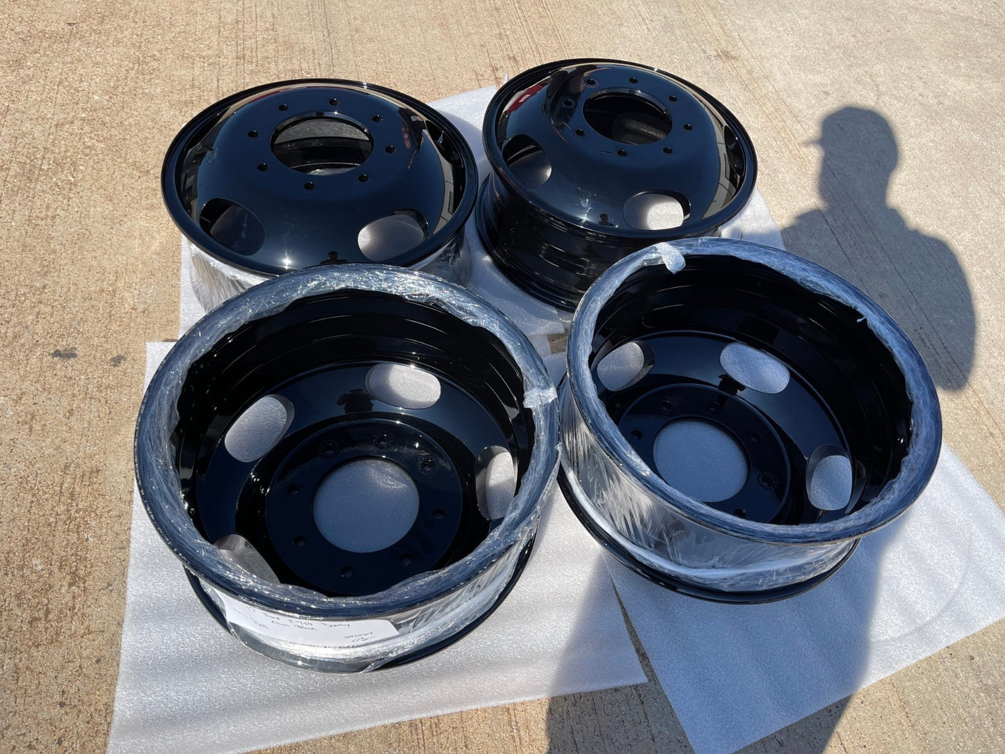 17" Ford F-350 Dually OEM 3618 3619 black rims wheels