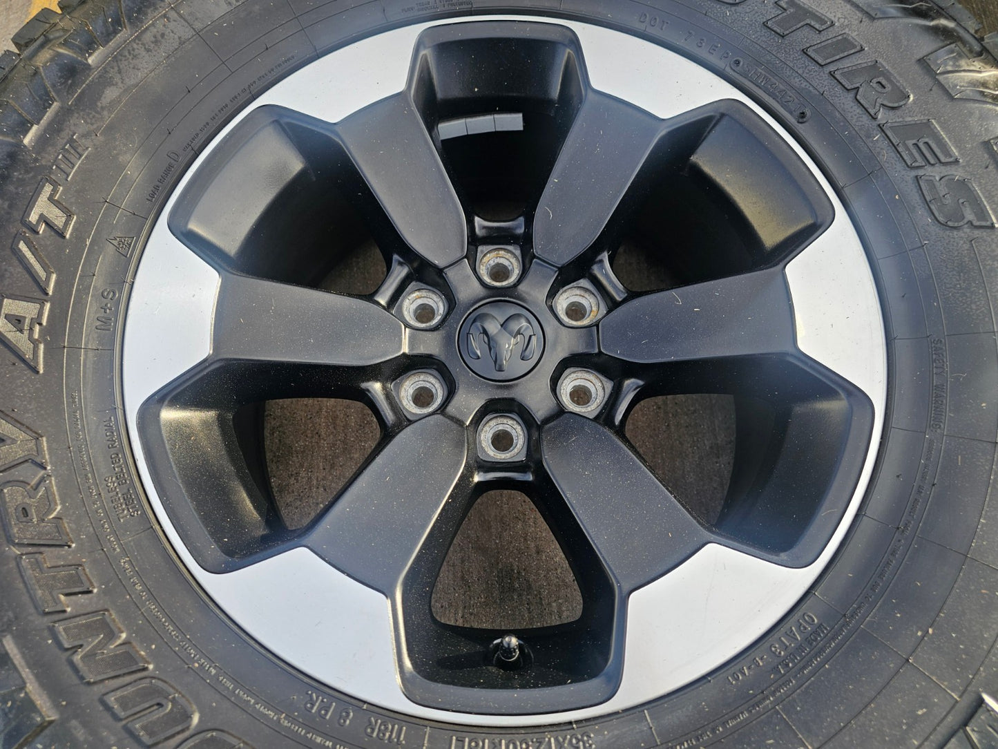 18" Dodge Ram 1500 Rebel Black OEM 2671 wheels rims SET TOYO A/T3 35"