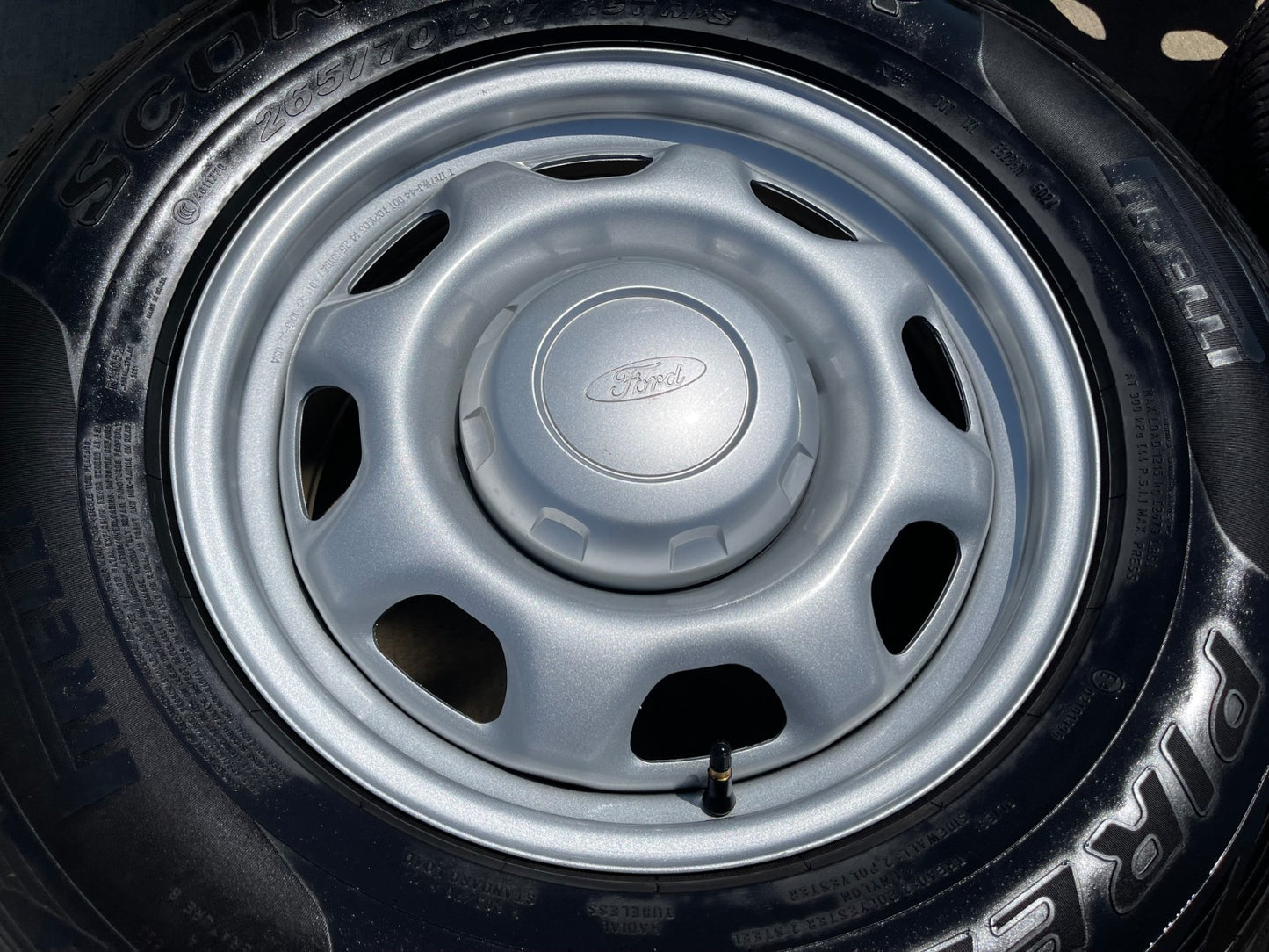17" Ford F-150 OEM rims wheels 3857 steel SET PIRELLI A/T