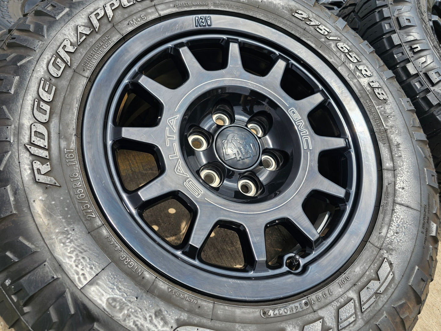 (4) 18" AEV SALTA GMC Sierra AT4X Chevy Silverado OEM rims wheels 2023 2024 2025