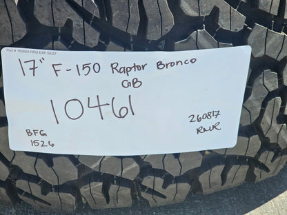17" Ford F-150 Raptor Bronco OEM 10461 rims wheels 2026 2027 BFG A/T SET 37" NEW