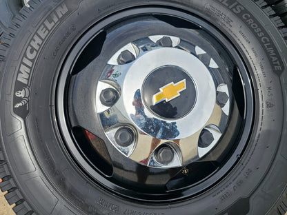 17" Chevy Silverado GMC Sierra 3500 Black Dually rims wheels OEM 5519 5520 NEW