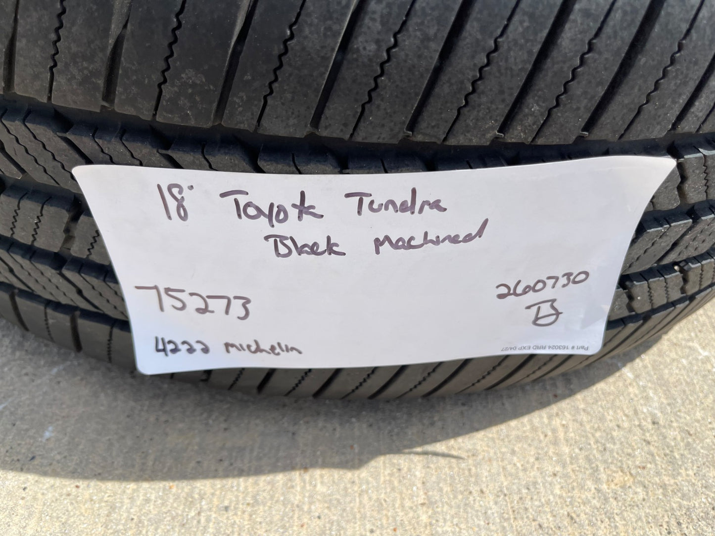 18" Toyota Tundra TRD OEM black wheels rims 75273 Sequoia SET MICHELIN