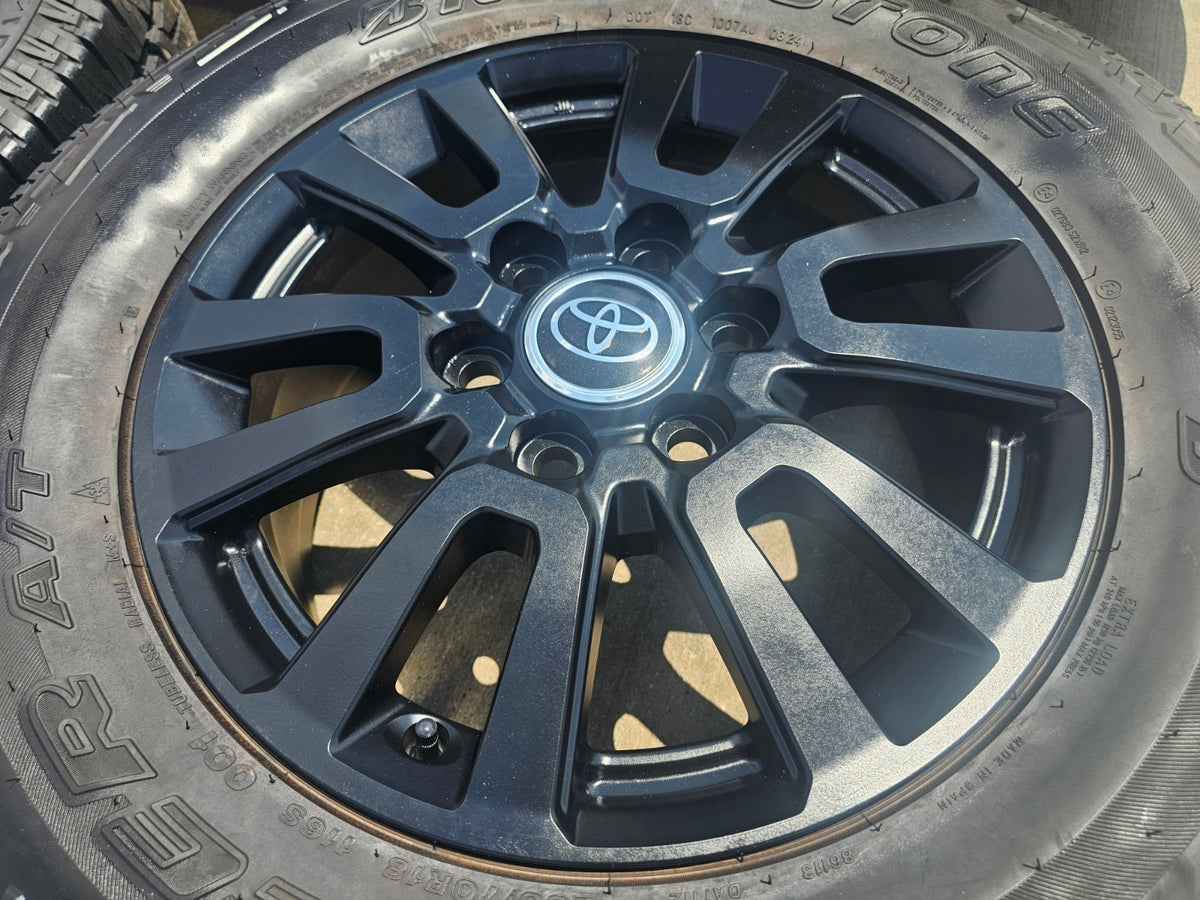 18" Toyota Land Cruiser OEM 95953 wheels rims BLACK Tundra Sequoia A/T SET NEW