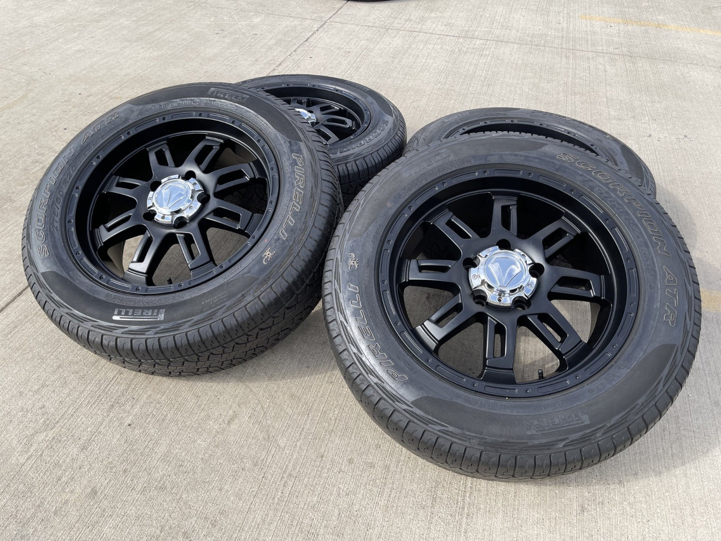 20" Toyota Tundra Sequoia T FORCE TSS TRD OEM black wheels rims 5x150 PIRELLI