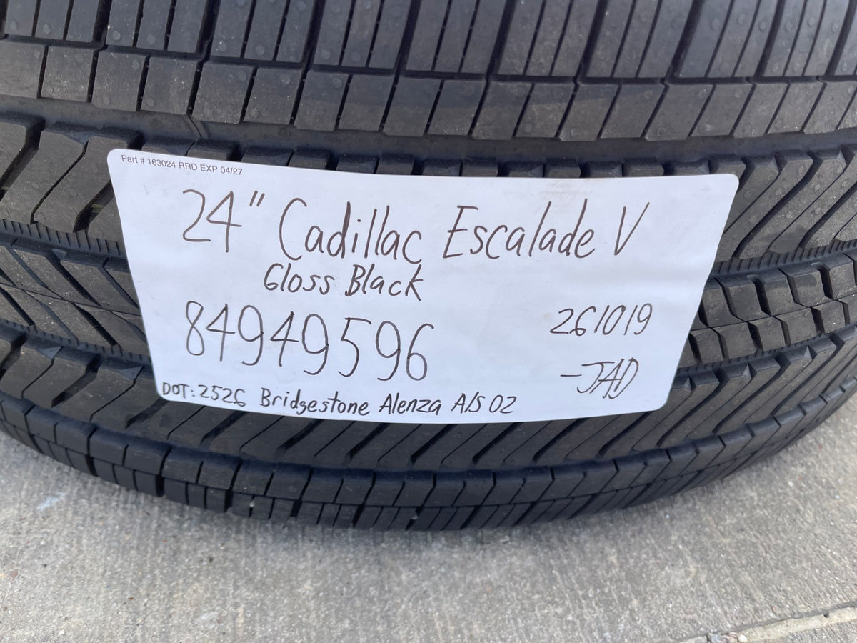 24" Cadillac Escalade V OEM wheels rims 2025 2026 2027 BRIDGESTONE SET NEW