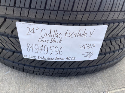 24" Cadillac Escalade V OEM wheels rims 2025 2026 2027 BRIDGESTONE SET NEW