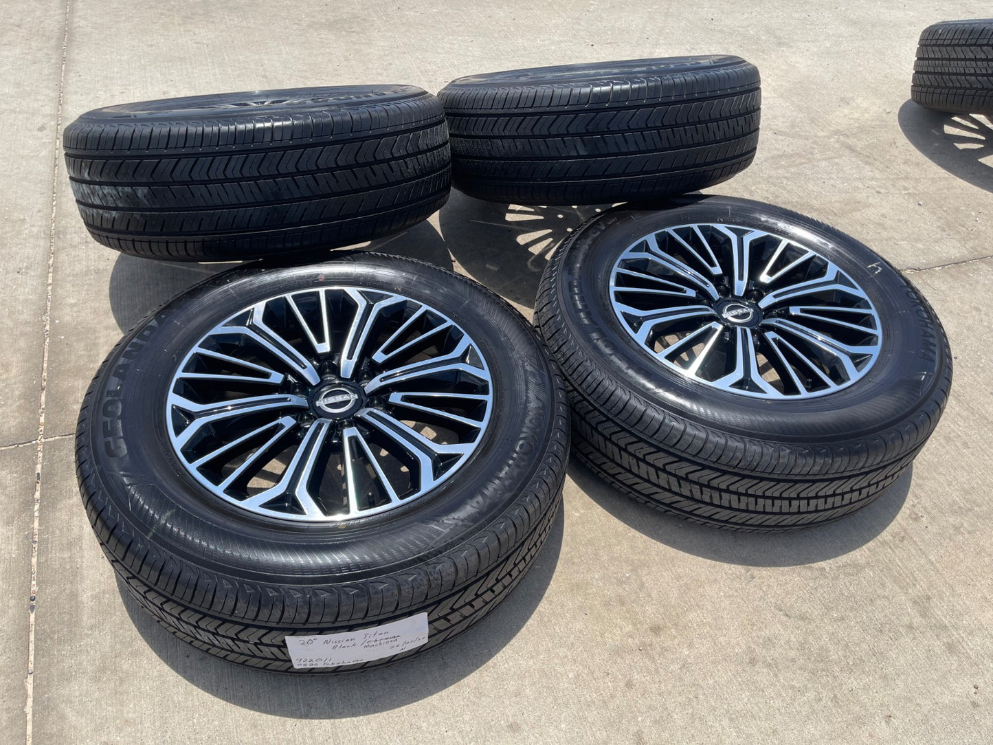 20" Nissan Titan PRO-4X Armada OEM wheels rims tires black 2025 2026 2027 NEW