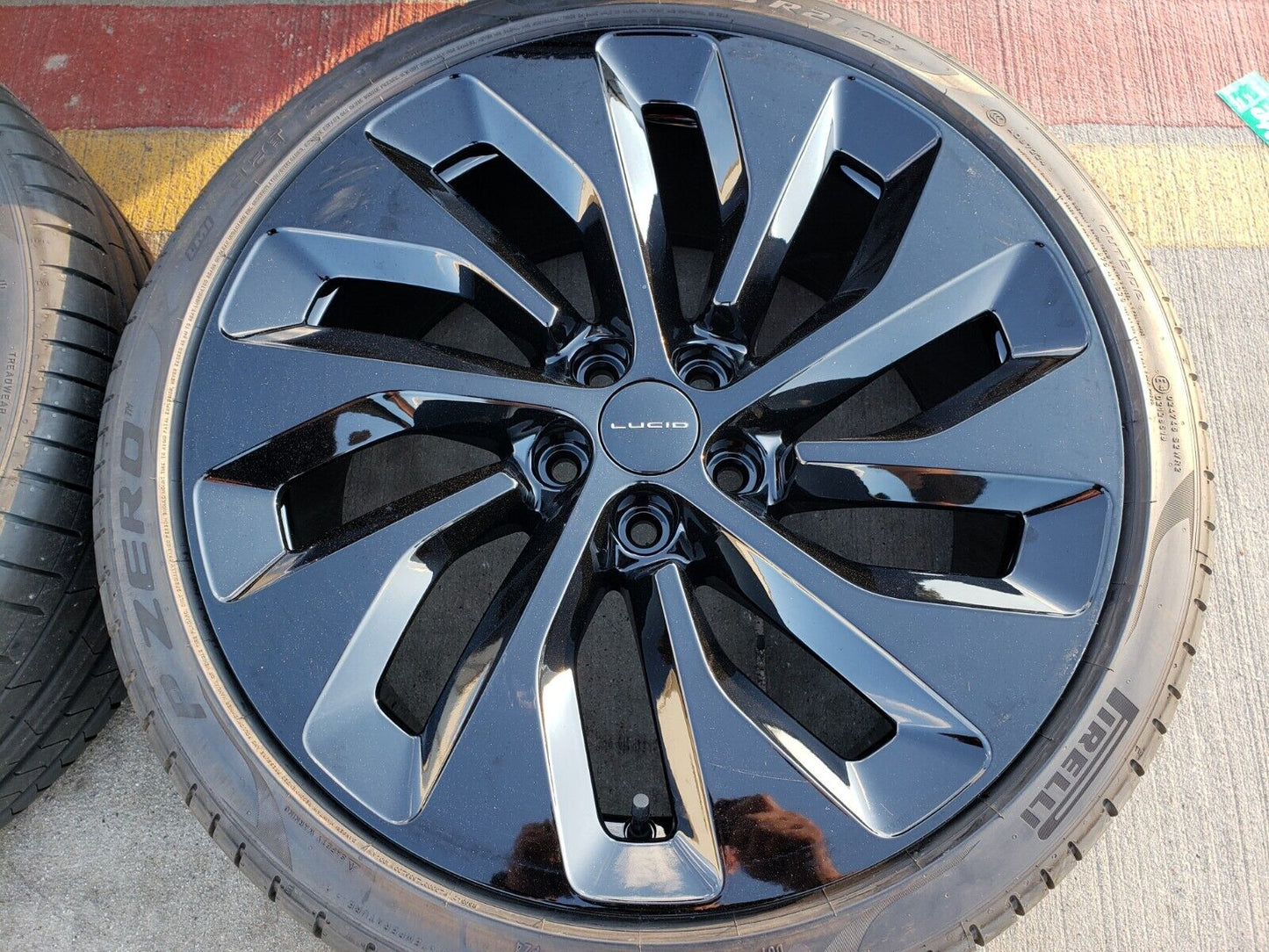 21" Lucid Air OEM Grand Touring black wheels rims tires 5x120 2023 2024 2025 NEW
